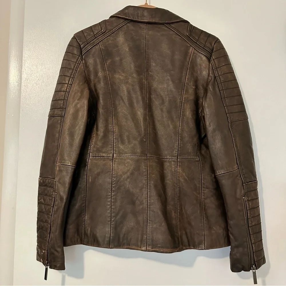 Neiman Marcus Leather Moto Jacket - Picture 3 of 6